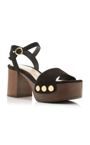 Gianvito Rossi Suede Platform Sandals | Thumbnail 4 Gianvito Rossi Suede Platform Sandals | Thumbnail 4