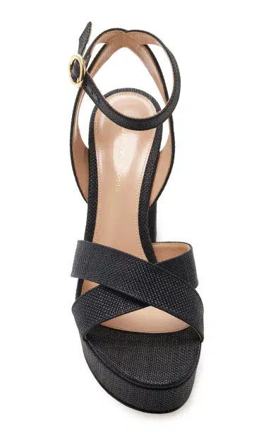 Gianvito Rossi Sabrina Linen Platform Sandals | Thumbnail 3