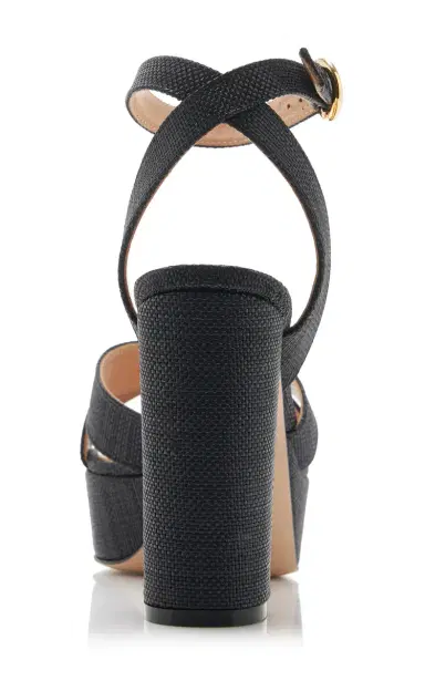 Gianvito Rossi Sabrina Linen Platform Sandals | Thumbnail 5