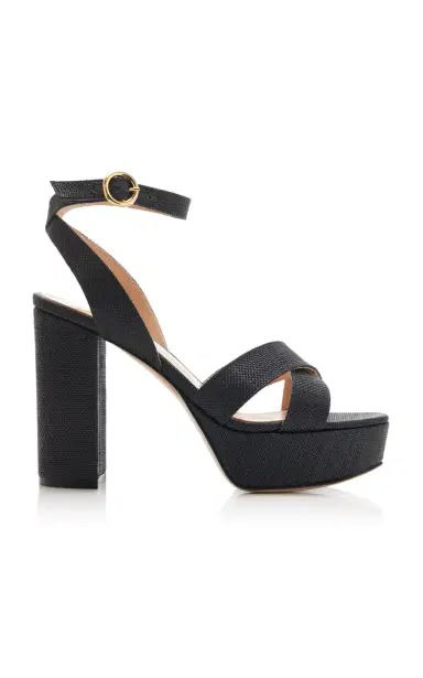 Gianvito Rossi Sabrina Linen Platform Sandals | Thumbnail 1