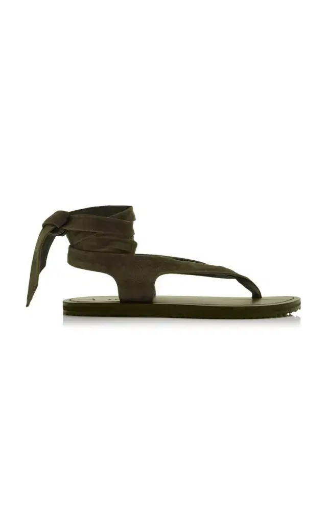 Elmer Lace-Up Suede Sandals