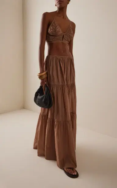 Moré Noir June Cotton-Silk Voile Skirt | Thumbnail 2