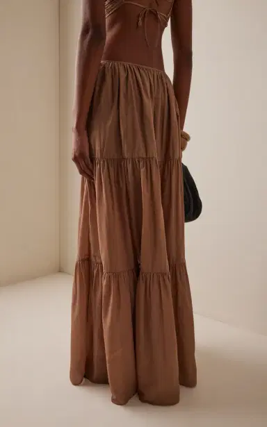 Moré Noir June Cotton-Silk Voile Skirt | Thumbnail 4