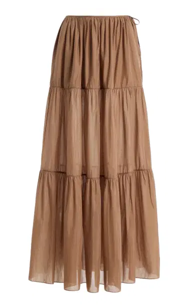 Moré Noir June Cotton-Silk Voile Skirt | Thumbnail 7