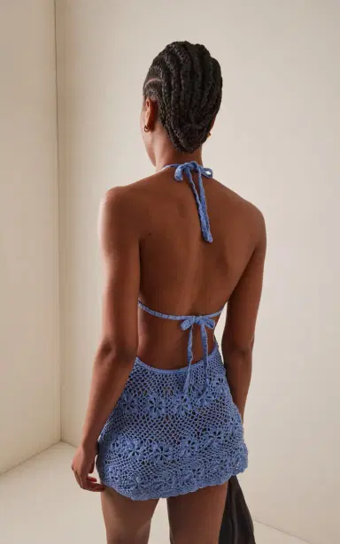 Akoia Swim Kusuma Crocheted Cotton Mini Dress | Thumbnail 4