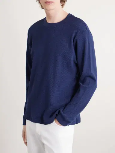 NN07 Jett 30035 Waffle-Knit Organic Cotton Sweater - Men | Thumbnail 3