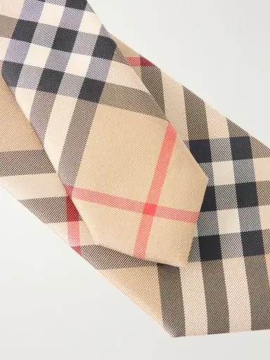 Burberry Archive Checked Silk-Twill Tie - Men | Thumbnail 4