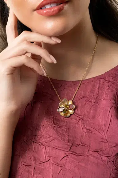 MARCO BICEGO Mixed Tourmaline Flower Petali Pendant Necklace | Thumbnail 2 MARCO BICEGO Mixed Tourmaline Flower Petali Pendant Necklace | Thumbnail 2
