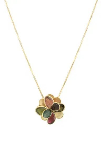 MARCO BICEGO Mixed Tourmaline Flower Petali Pendant Necklace | Thumbnail 1 MARCO BICEGO Mixed Tourmaline Flower Petali Pendant Necklace | Thumbnail 1