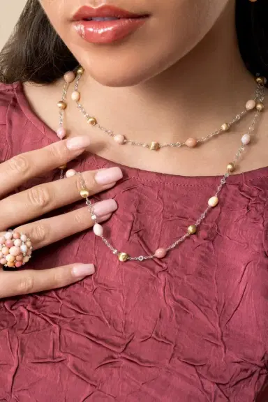 MARCO BICEGO Pink Conch Pearl Diamond Unico Necklace | Thumbnail 2 MARCO BICEGO Pink Conch Pearl Diamond Unico Necklace | Thumbnail 2