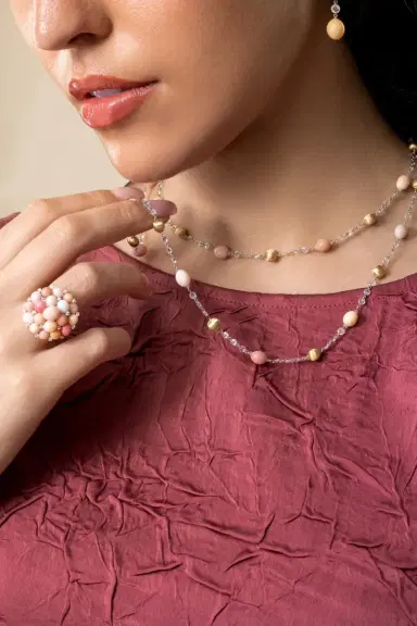 MARCO BICEGO Pink Conch Pearl Diamond Unico Necklace | Thumbnail 3 MARCO BICEGO Pink Conch Pearl Diamond Unico Necklace | Thumbnail 3