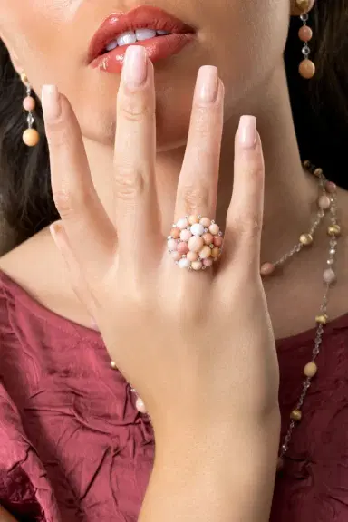 MARCO BICEGO Pink Conch Pearl Diamond Unico Ring | Thumbnail 2 MARCO BICEGO Pink Conch Pearl Diamond Unico Ring | Thumbnail 2