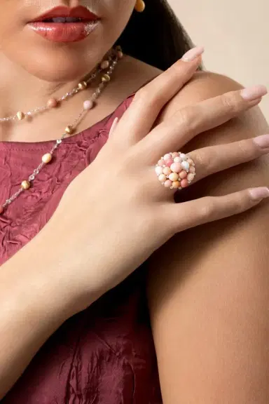 MARCO BICEGO Pink Conch Pearl Diamond Unico Ring | Thumbnail 4 MARCO BICEGO Pink Conch Pearl Diamond Unico Ring | Thumbnail 4