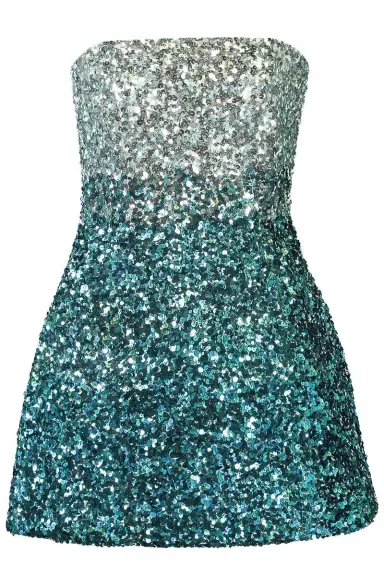Retrofête Tancy Dress - Seychelles Teal Ombre | Thumbnail 1