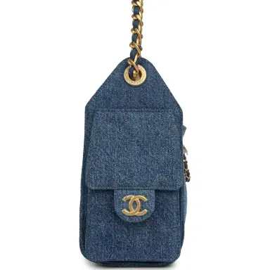 Chanel Chanel Mini 25 Hobo Bag Blue Washed Denim Antique Gold Hardware | Thumbnail 3 Chanel Chanel Mini 25 Hobo Bag Blue Washed Denim Antique Gold Hardware | Thumbnail 3