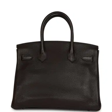 HERMÈS Hermes Birkin 30 Ebene Barenia Faubourg Palladium Hardware | Thumbnail 4