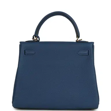 HERMÈS Hermes Kelly Retourne 25 Bleu Tie Togo Permabrass Hardware | Thumbnail 4 HERMÈS Hermes Kelly Retourne 25 Bleu Tie Togo Permabrass Hardware | Thumbnail 4