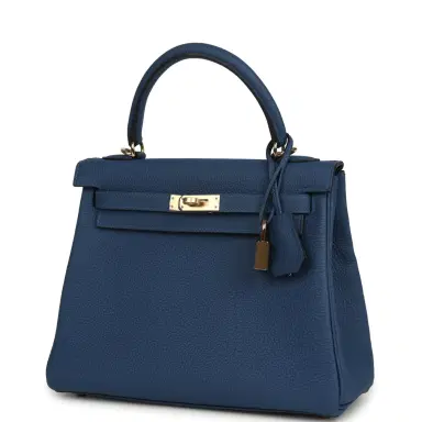HERMÈS Hermes Kelly Retourne 25 Bleu Tie Togo Permabrass Hardware | Thumbnail 5 HERMÈS Hermes Kelly Retourne 25 Bleu Tie Togo Permabrass Hardware | Thumbnail 5