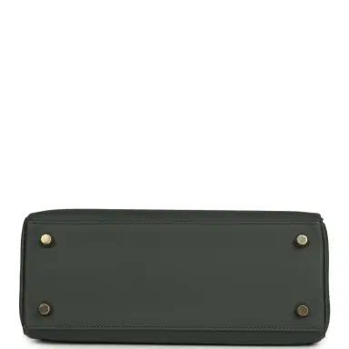 HERMÈS Hermes Kelly Retourne 25 Vert Mangrove Swift Permabrass Hardware | Thumbnail 6