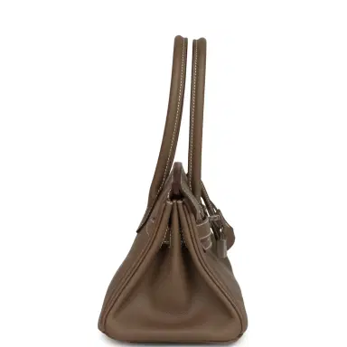 HERMÈS Hermes Shoulder Birkin Light 29 Etoupe Evercolor Palladium Hardware | Thumbnail 3