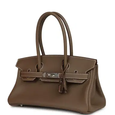 HERMÈS Hermes Shoulder Birkin Light 29 Etoupe Evercolor Palladium Hardware | Thumbnail 4