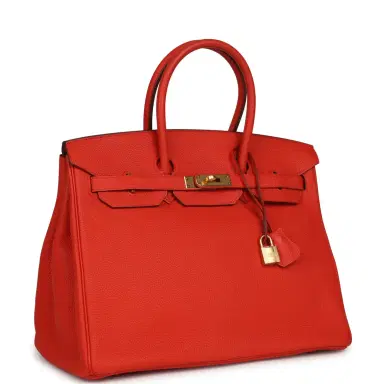 HERMÈS Pre-owned Hermes Birkin 35 Capucine Togo Gold Hardware | Thumbnail 2 HERMÈS Pre-owned Hermes Birkin 35 Capucine Togo Gold Hardware | Thumbnail 2