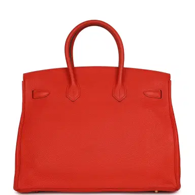 HERMÈS Pre-owned Hermes Birkin 35 Capucine Togo Gold Hardware | Thumbnail 4 HERMÈS Pre-owned Hermes Birkin 35 Capucine Togo Gold Hardware | Thumbnail 4