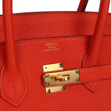 HERMÈS Pre-owned Hermes Birkin 35 Capucine Togo Gold Hardware | Thumbnail 7 HERMÈS Pre-owned Hermes Birkin 35 Capucine Togo Gold Hardware | Thumbnail 7