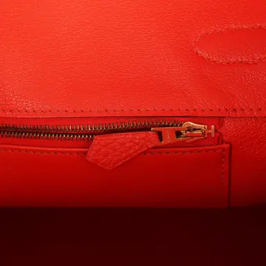 HERMÈS Pre-owned Hermes Birkin 35 Capucine Togo Gold Hardware | Thumbnail 9 HERMÈS Pre-owned Hermes Birkin 35 Capucine Togo Gold Hardware | Thumbnail 9