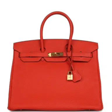 HERMÈS Pre-owned Hermes Birkin 35 Capucine Togo Gold Hardware | Thumbnail 1 HERMÈS Pre-owned Hermes Birkin 35 Capucine Togo Gold Hardware | Thumbnail 1