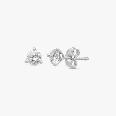 Ina Mar Ina Mar 14K White Gold 0.50 ctw Round Diamond Martini Stud Earrings ST1001D-FW-050F - 14K White Gold / by The Solist | Thumbnail 2