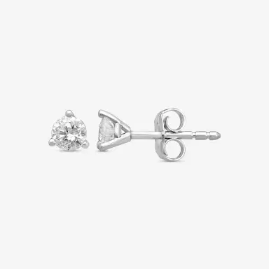Ina Mar Ina Mar 14K White Gold 0.50 ctw Round Diamond Martini Stud Earrings ST1001D-FW-050F - 14K White Gold / by The Solist | Thumbnail 3