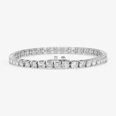 Ina Mar Ina Mar 14K White Gold 10.00 ctw Round Diamond 4-Prong Tennis Bracelet B1088H-FW-1000F - 14K White Gold / by The Solist | Thumbnail 2