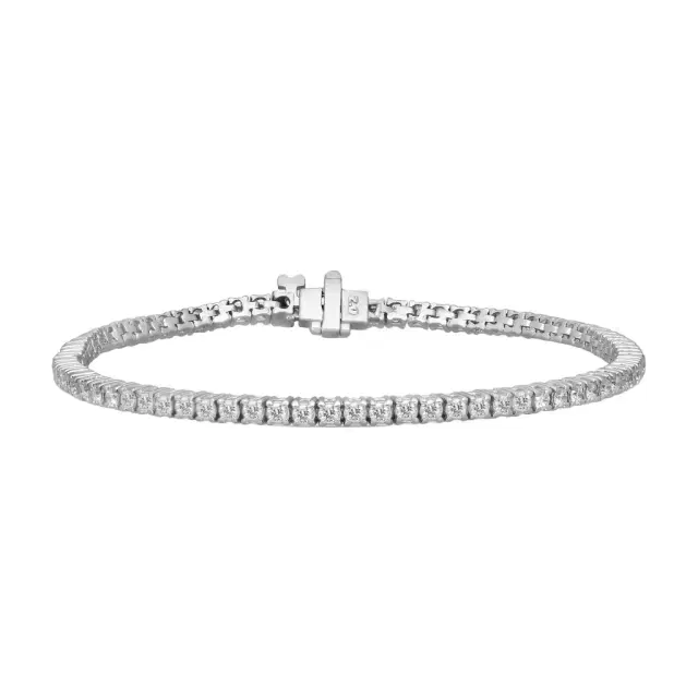 Ina Mar Ina Mar 14K White Gold 2.00 ctw Round Diamond 4-Prong Tennis Bracelet B1088B-FW-200F - 14K White Gold / by The Solist