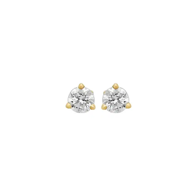 Ina Mar Ina Mar 14K Yellow Gold Round Diamond Martini Stud Earrings ST1001D-FY-050F - 14K Yellow Gold / by The Solist