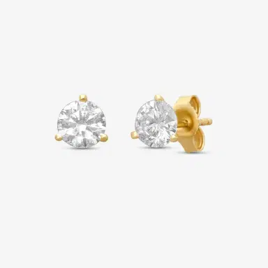 Ina Mar Ina Mar 14K Yellow Gold 1.50 ctw Round Diamond Martini Stud Earrings ST1001D-FY-150F - 14K Yellow Gold / by The Solist | Thumbnail 2