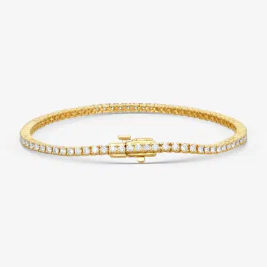Ina Mar Ina Mar 14K Yellow Gold 2.00 ctw Round Diamond 4-Prong Tennis Bracelet B1088B-FY-200F - 14K Yellow Gold / by The Solist | Thumbnail 2