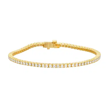 Ina Mar Ina Mar 14K Yellow Gold 2.00 ctw Round Diamond 4-Prong Tennis Bracelet B1088B-FY-200F - 14K Yellow Gold / by The Solist | Thumbnail 1