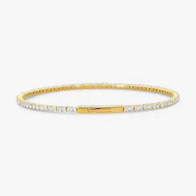 Ina Mar Ina Mar 14K Yellow Gold 2.00 ctw Round Diamond Flex Tennis Bangle Bracelet B1100B-FY-200F - 14K Yellow Gold / by The Solist | Thumbnail 3