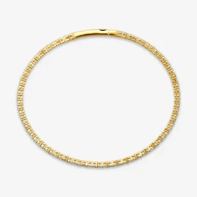 Ina Mar Ina Mar 14K Yellow Gold 2.00 ctw Round Diamond Flex Tennis Bangle Bracelet B1100B-FY-200F - 14K Yellow Gold / by The Solist | Thumbnail 4