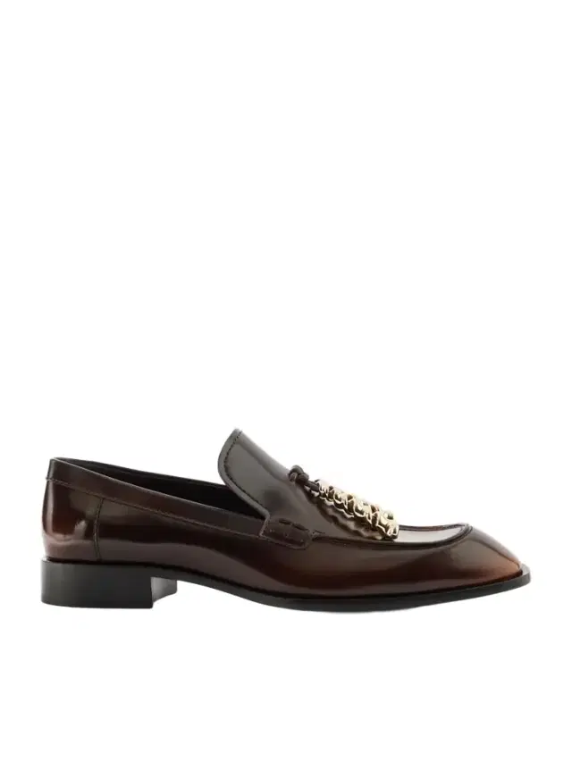 Embellished Leather Loafers