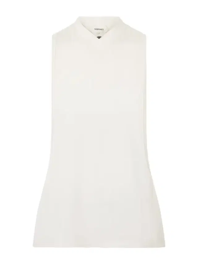 Sleeveless Embroidered Stretch-cotton Jersey Tank Top