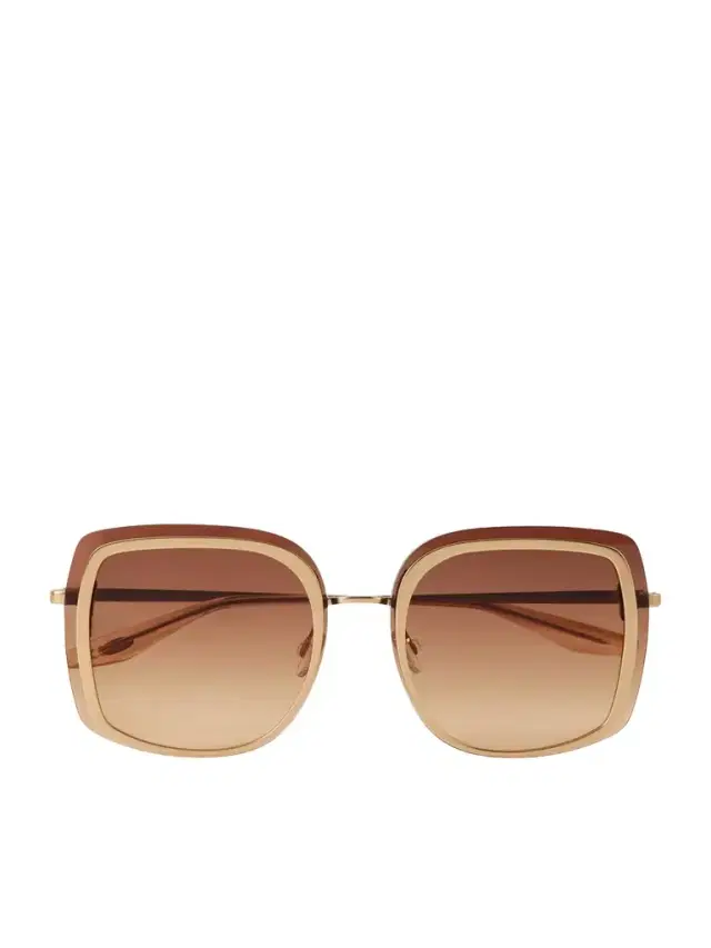 BARTON PERREIRA Halima Oversized Square-frame Gold-tone Titanium Sunglasses