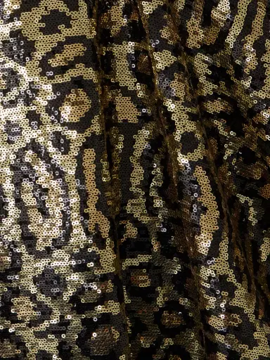 Taller Marmo Truman Animalier Kaftan In Black-gold Animal-print Sequined Mesh Gown | Thumbnail 4 Taller Marmo Truman Animalier Kaftan In Black-gold Animal-print Sequined Mesh Gown | Thumbnail 4