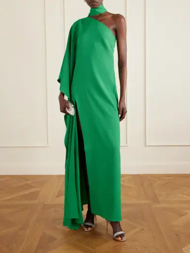 Taller Marmo Paloma One-shoulder Scarf-detailed Crepe-cady Gown | Thumbnail 2 Taller Marmo Paloma One-shoulder Scarf-detailed Crepe-cady Gown | Thumbnail 2