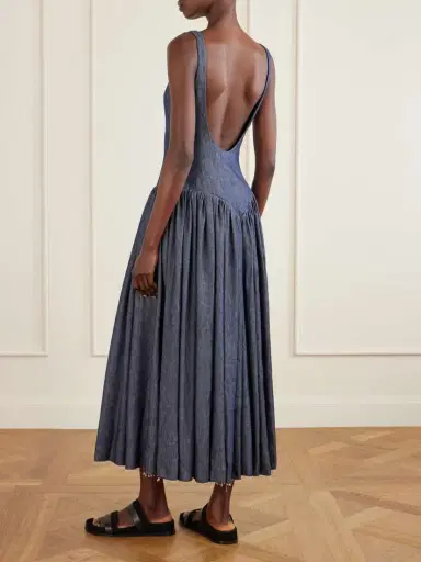 Gabriela Hearst Isai Pleated Linen And Silk-blend Maxi Dress | Thumbnail 3 Gabriela Hearst Isai Pleated Linen And Silk-blend Maxi Dress | Thumbnail 3