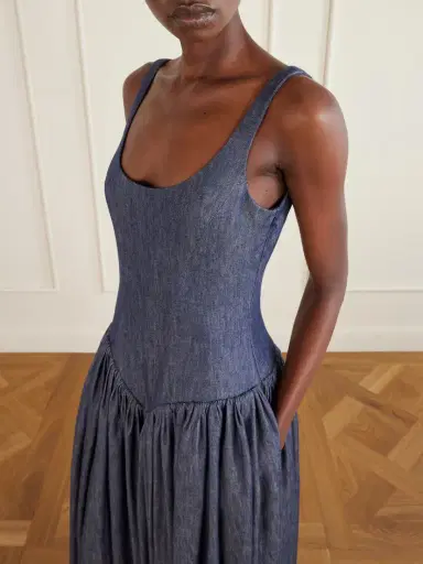 Gabriela Hearst Isai Pleated Linen And Silk-blend Maxi Dress | Thumbnail 4 Gabriela Hearst Isai Pleated Linen And Silk-blend Maxi Dress | Thumbnail 4