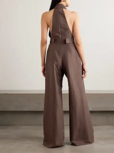 Zimmermann Alchemy Buckled Wool And Silk-blend Halterneck Jumpsuit | Thumbnail 3 Zimmermann Alchemy Buckled Wool And Silk-blend Halterneck Jumpsuit | Thumbnail 3