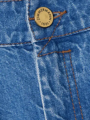 Zimmermann Pleated Denim Shorts | Thumbnail 5 Zimmermann Pleated Denim Shorts | Thumbnail 5