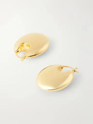 LIÉ STUDIO The Erin Gold-plated Silver Hoop Earrings | Thumbnail 3 LIÉ STUDIO The Erin Gold-plated Silver Hoop Earrings | Thumbnail 3